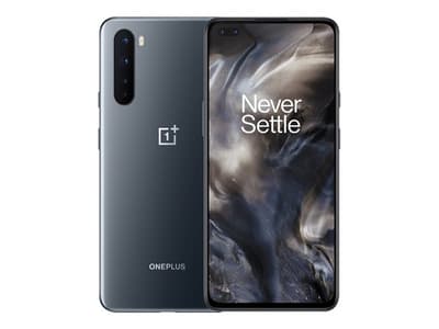 OnePlus Nord - Smarttelefon - dobbelt-SIM - 5G NR - 256 GB - 6.44" - 2400 x 1080 piksler (408 ppi) - Fluid Amoled - RAM 12 GB - 4x bakkameraer (2x fr