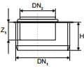 Magnaplast Reducer Htr lyhyt D110/50