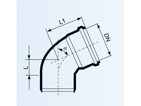 Magnaplast 30° kulmakappale sisäisestä viemäristä UdBB hiljainen 110mm (146430)