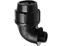 Magnaplast PE albue utvendig gjenge 40 mm x 5/4" (447409)