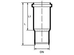 Magnaplast Long sleeve HTL DN 75mm (12320)