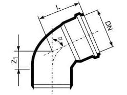 Magnaplast-kulma 67° HTB 32mm sisäinen viemäri valkoinen (421209)