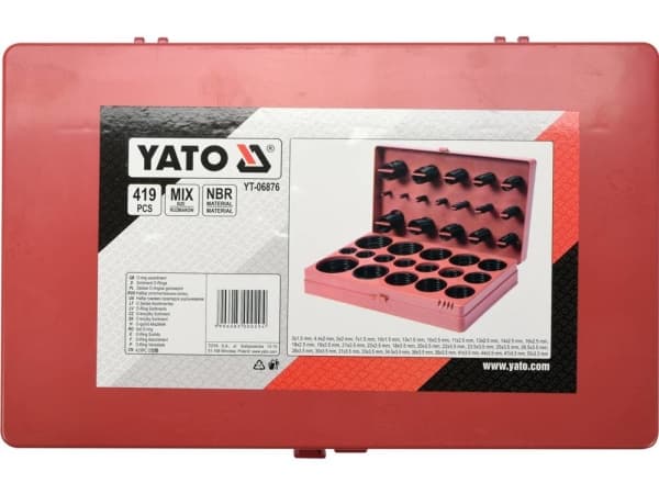 Yato YT-06876, Gjuten packning, Ring, Svart, Nitrilbutadiengummi (NBR)