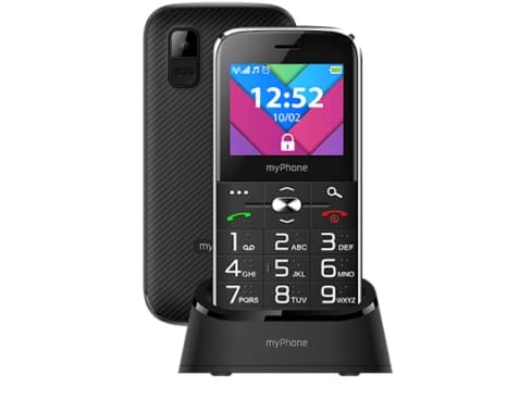 myPhone Halo C Dual SIM mobiltelefon Svart og sølv Sort