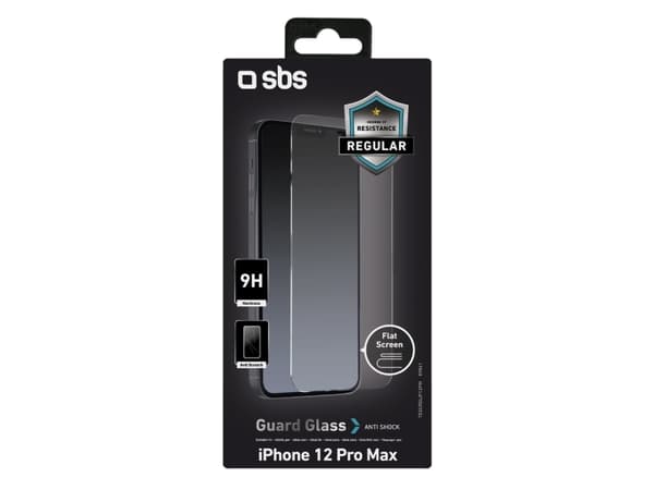 SBS TESCRGLIP12PM, Apple, IPHONE 12 PRO MAX, Støtbestandig, Ripebestandig, Sjokkresistent, Gjennomsiktig