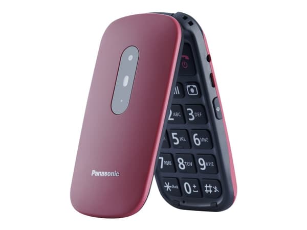 Panasonic KX-TU446 - Funksjonstelefon - LCD-display - 320 x 240 piksler - vinrød