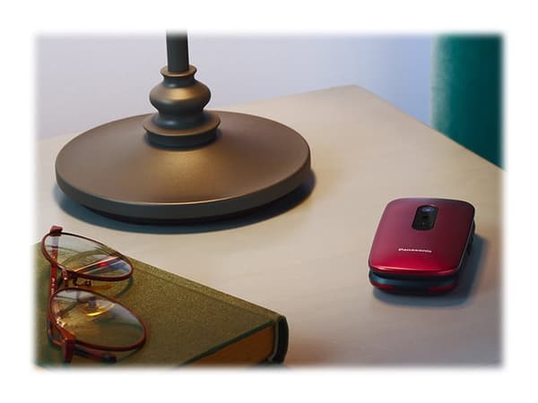 Panasonic KX-TU446EXR, Avattava, Yksittäinen SIM, 6,1 cm (2.4"), 320 x 240 pikseliä, Bluetooth, Punainen Punainen