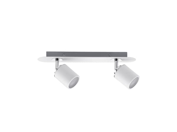 Spotlight Tube IP44 max. 2x10W GU10 White/Chrome 230V Metal Kromfarget, Hvit