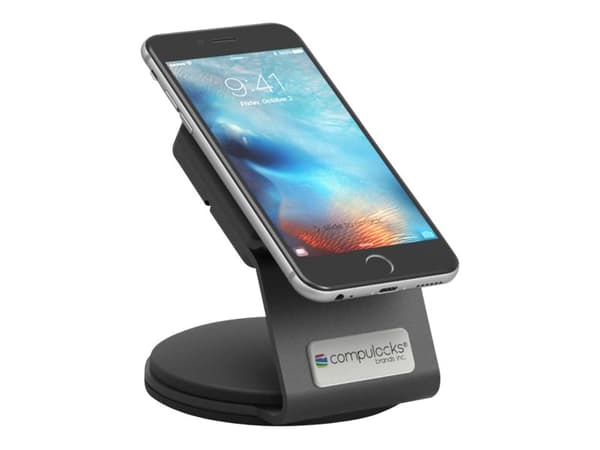 Compulocks Universal EMV Smartphone Security Stand - Ställ - för mobila enheter - låsbar - svart - väggmonterbar, skrivbord, bänk