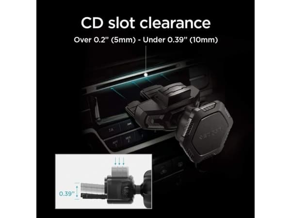 Spigen QS24, Mobiltelefon/smarttelefon, Passiv holder, Bil, Sort