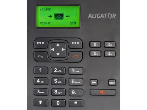 Aligator T100, Ett SIM-kort, 800 mAh, Svart