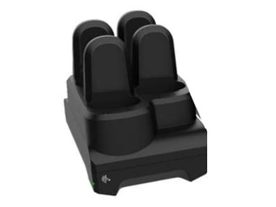Zebra 4-Slot Device ShareCradle - Laddningsställ för streckkodsläsare - utgångskontakter: 4 - midnattssvart - för Zebra CS60, CS6080, CS60-HC
