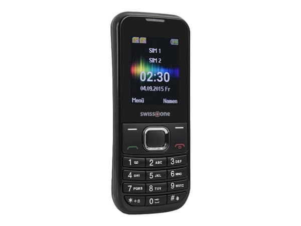 Swisstone SC 230 - Funksjonstelefon - dobbelt-SIM - microSD slot - rear camera 0,3 MP - svart