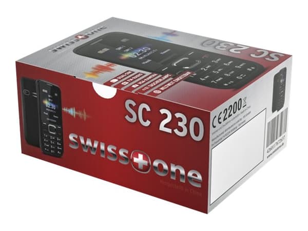 Swisstone SC 230 - Funksjonstelefon - dobbelt-SIM - microSD slot - rear camera 0,3 MP - svart