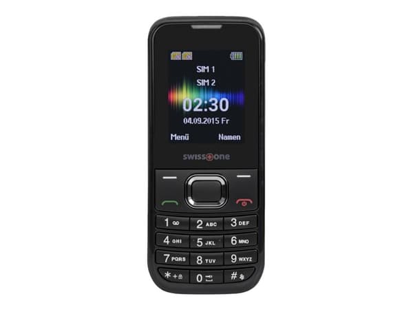 Swisstone SC 230 - Funksjonstelefon - dobbelt-SIM - microSD slot - rear camera 0,3 MP - svart
