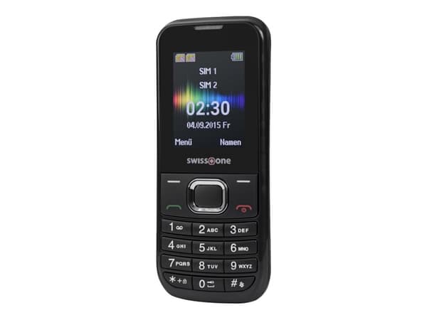 Swisstone SC 230 - Funksjonstelefon - dobbelt-SIM - microSD slot - rear camera 0,3 MP - svart