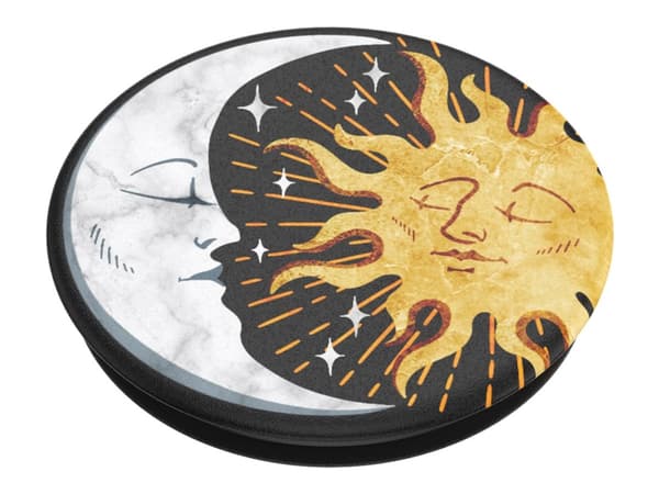 PopSockets PopGrip - Fingergrep/stativ for mobiltelefon - Sol og Måne