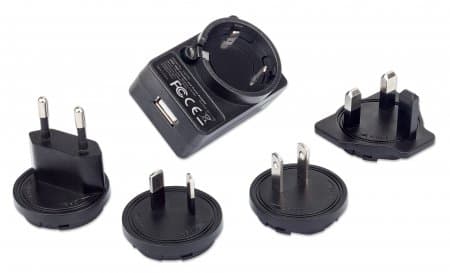 Manhattan 102155, inomhus, AC, 5 V, Svart