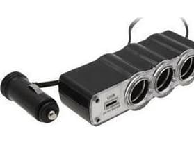 Alburnus sentralbord 3 stikkontakter 12V USB