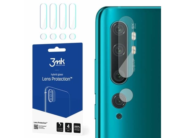 3MK 3MK Lens Protect Xiaomi Mi Note 10 Suojaus kameran objektiiville 4kpl