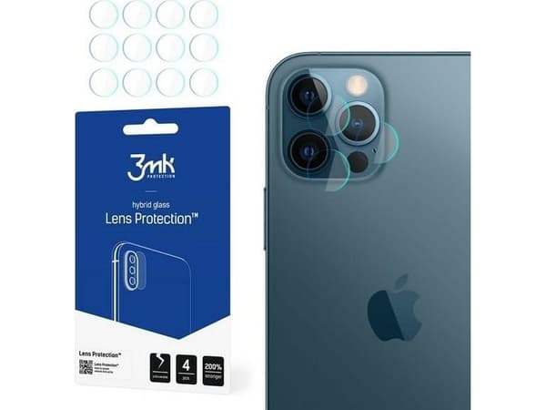 3MK Lens Protect iPhone 12 Pro kameran linssin suojalasi 4kpl.
