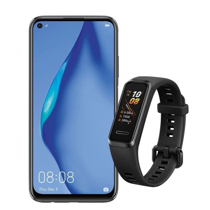 HUAWEI P40 Lite 128 GB Crush Black + Band 4 (Google-palveluita ei ole integroitu)