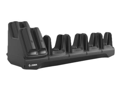 Zebra 4-Slot Terminal Charger with 4-Slot Battery Charging - Håndholdt ladestativ + batterilader - for Zebra MC22, MC2200, MC27, MC2700 Sort