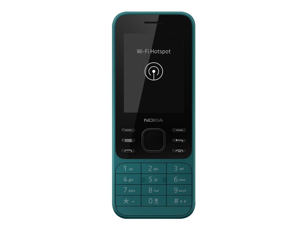 Nokia 6300 4G - Mobiltelefon - dual-SIM - 4G LTE - 4 GB - microSD slot, - microSD slot - RAM 512 MB - 0,3 MP - KaiOS - cyangrön