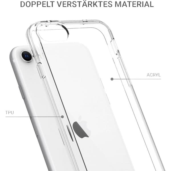 JT Berlin Pankow Clear Backcover Apple iPhone SE (2020), iPhone 8, iPhone 7 Transparent Induktiv laddning 10694