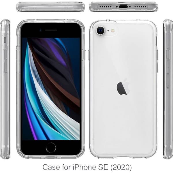 JT Berlin Pankow Clear Backcover Apple iPhone SE (2020), iPhone 8, iPhone 7 Transparent Induktiv laddning 10694