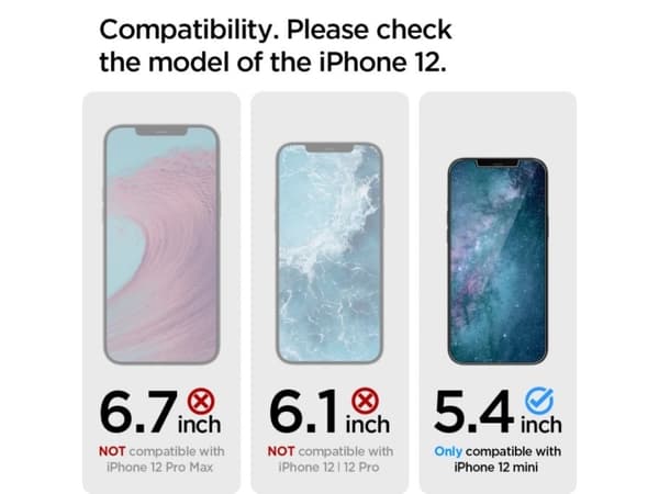 Spigen AGL01536, Apple, iPhone 12 Mini, Transparent, 1 styck