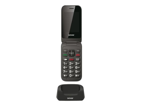DENVER BAS-24200M - Funksjonstelefon - dobbelt-SIM - microSD slot - LCD-display - rear camera 0,08 MP