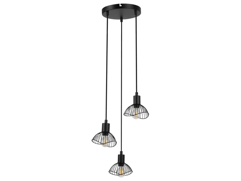 Activejet AJE-HOLLY 7 BLACK, 3 lampor, E14, IP20, Svart