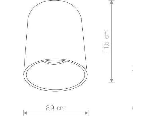 Nowodvorski taklampa Spot Nowodvorski Eye Tone 8928 1x10W GU10 LED tak vit/silver