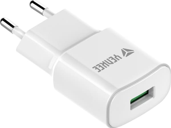 Yenkee YAC 2023WH nopea USB-laturi Quck Charge 3.0