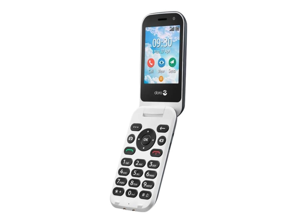 DORO 7081 - Mobiltelefon - dual-SIM - 4G LTE - 4 GB - microSD slot, - microSD slot - 320 x 240 pixlar - RAM 512 MB - 5 MP (0,3 MP främre kamera) - Do