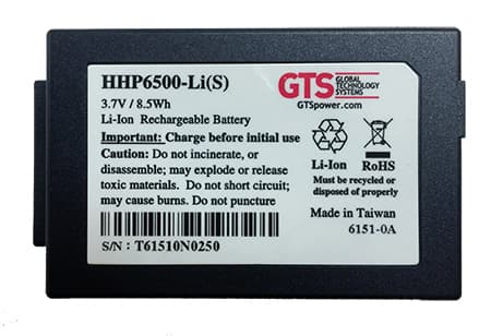 GTS HHP6500-LI(S) - Håndholdt batteri (standard) - litiumion - 2300 mAh - 8.5 Wh - for Honeywell Dolphin 6100, 6110, 6500, 6510