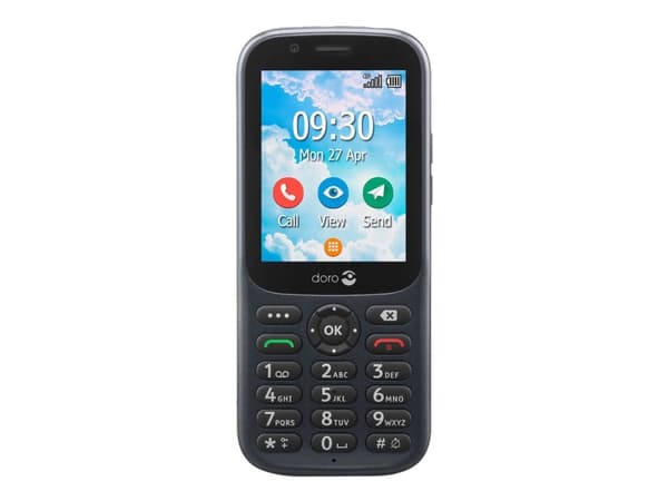 DORO 731X - 4G-toimintopuhelin - dual-SIM / Intern hukommelse 1.3 GB - microSD-korttipaikka - 320 x 240 pikseliä - takakamera 3 MP - grå - vihreä