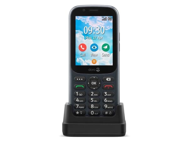 DORO 731X - 4G-toimintopuhelin - dual-SIM / Intern hukommelse 1.3 GB - microSD-korttipaikka - 320 x 240 pikseliä - takakamera 3 MP - grå - vihreä