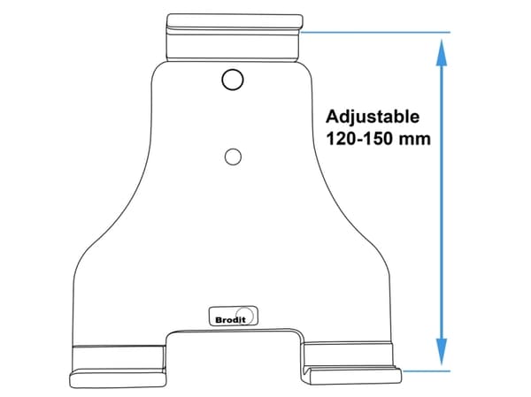 Brodit 511848, Mobiltelefon / smartphone, Surfplatta/UMPC, Passiv hållare, Bil, Svart