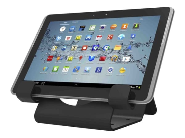Compulocks Universal Tablet Holder with Keyed Cable Lock - Sikkert bordstativ for nettbrett - svart