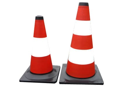 Mega liikennekartio punainen ja valkoinen 40cm heijastava - 35581