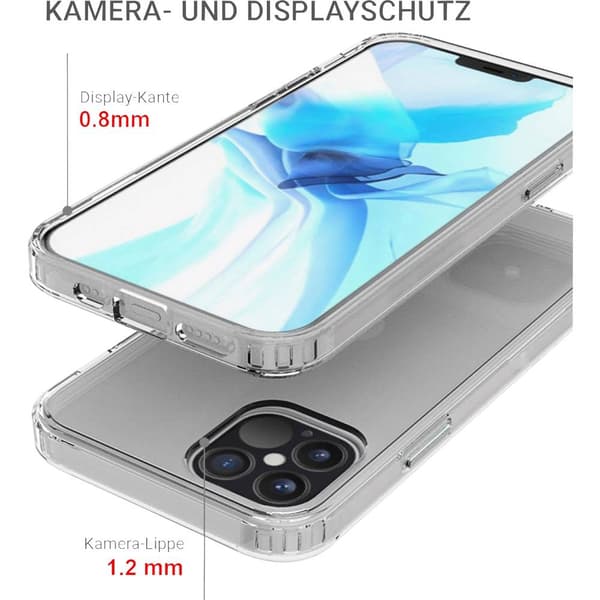 JT Berlin Pankow Clear Backcover Apple iPhone 12, iPhone 12 Pro Transparent Induktiv laddning 10692