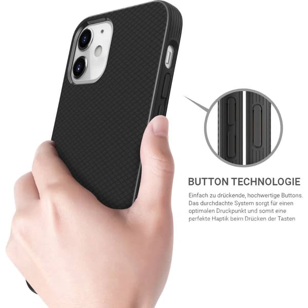 JT Berlin Pankow Soft Backcover Apple iPhone 12 mini Svart Stöttålig, Induktiv laddning 10685