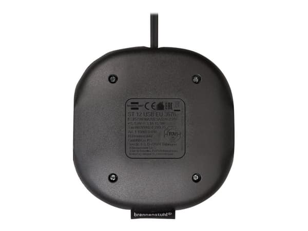 brennenstuhl estilo - Flerkoplingslist - AC 220-250 V - 575 watt - inngang: Europlug - utgangskontakter: 3 (strøm, 2 x USB) - 3 m kabel - svart, antr