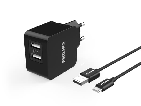 Philips DLP2307A/12, inomhus, AC, 5 V, Svart
