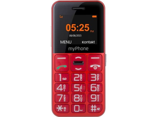 TelForceOne Myphone Halo Easy - Funksjonstelefon - microSD slot - LCD-display - 120 x 160 piksler - rear camera 0,3 MP - rød