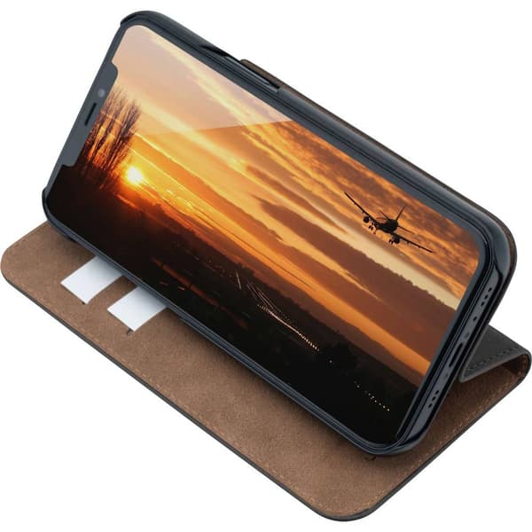 JT Berlin Tegel Booklet Apple iPhone 12, iPhone 12 Pro Svart Flip Case, Stativfunktion 10660