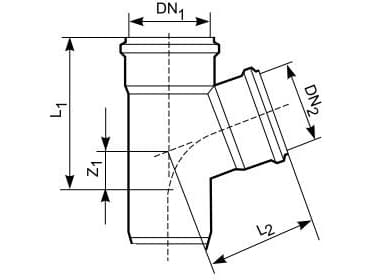 Magnaplast-tie Ulkoinen D110/110X87/90° Ulkoinen D110/110X87/90°