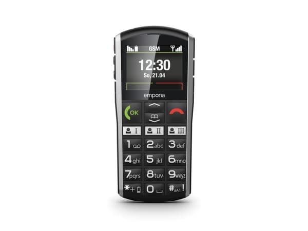 emporiaSIMPLICITY V27 - Ominaisuuspuhelin - RAM 32 MB / Sisäinen muisti 64 MB - LCD-näyttö - 220 x 176 pikseliä - musta - musta